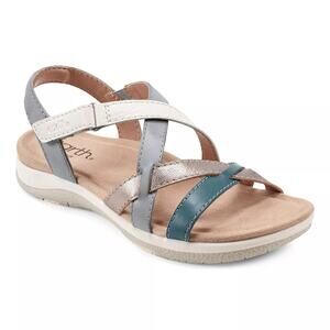 Earth Women Sterling Slingback Strappy Sport Sandals Size US 8.5M Turquoise/Grey